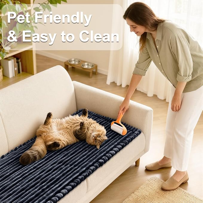 NAISI Pet Couch Covers for Sofa with Thick Filling and Non-Slip Bottom Sectional Sofa Covers Washable Friendly for Pets(1pc/27.5"x 27.5",Dark Navy) - Image 7