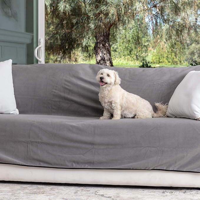 Callarome Waterproof Blanket for Bed & Couch Protection, Grey, 80"x90" | High-Density Heavy-Duty Material – Ultra-Soft & Durable Soft Fleece, Leakproof, Reversible, Silent No-Crinkle Design - Image 7