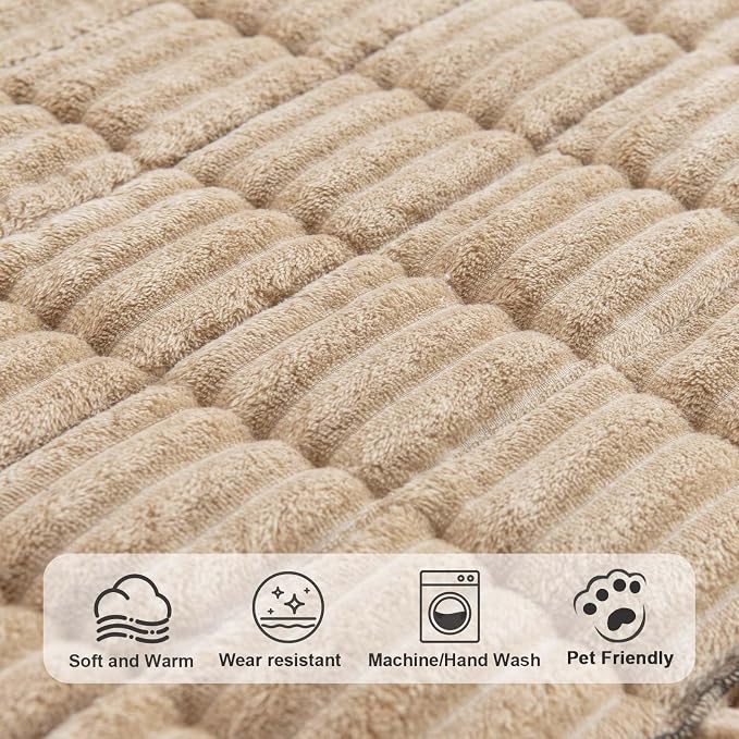 Couch Cover for Dogs Washable, Non Slip Sofa Covers for Pets 3 Cushion Couch Sofa, Sectional Slipcover Furniture Protector (1 PCS 27.5"x94" Khaki) - Image 4
