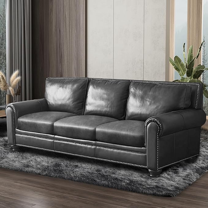 ANARACHON Leather Look Couch Cushion Covers Sofa Seat Slipcovers Sets Couches Furniture Protector for Sectional Armchair Loveseat Pets Kids Stretch Spandex Fabric (3 Cushion Sofa, Light Grey) - Image 7