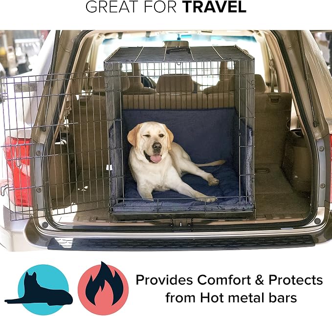 Pet Dreams 3-Piece Set Includes Dog Crate Cover, Dog Mat & Bumper Pad- Washable Kennel Bedding fits iCrate Cages 24, 30, 36, 42 Inch (Grey, X Large, 42") - Image 7