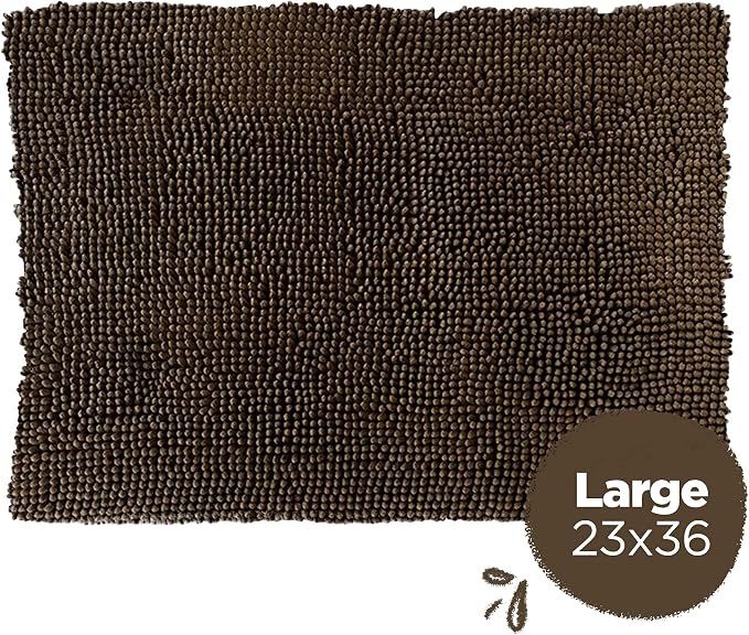 Soggy Doggy Crate Mate Dog Crate Pad, Chocolate Brown, Large 23x36 | Reversible chenille pad; absorbs 7x its weight; fits wire, plastic crates & cars; puppy to senior dog; quick-dry - Image 4