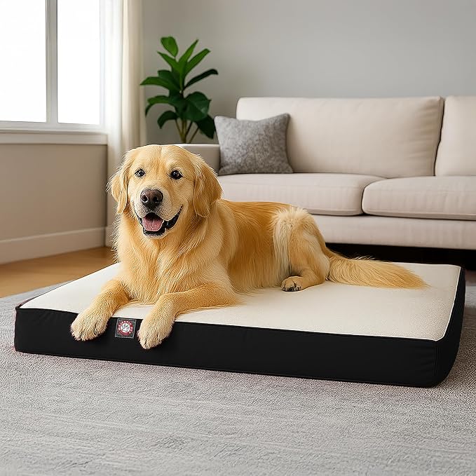 Majestic Pet 48x34x3 Inch Black Orthopedic Memory Foam Rectangle Dog Bed – Large Size Crate Dog Bed for Dogs with Joint Pain, Arthritis – Durable Pet Mattress with Egg Crate Foam, Washable Cover - Image 8
