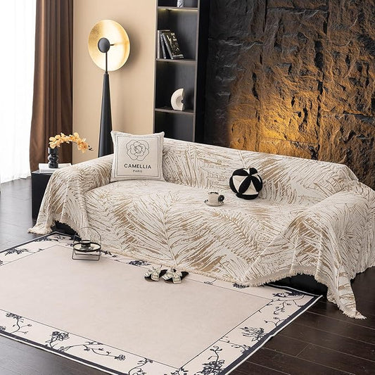ROOMLIFE Couch Cover Boho Sofa Covers for 3 Cushion Couch Washable | Furniture Protector Sofa Couch Cover for Dogs, Soft Breathable Sofa Slipcover, Couch Throw Blankets with Tassels 71''X134'' by ROOMLIFE