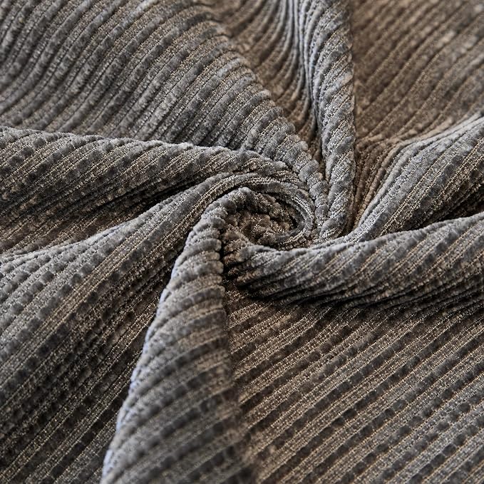 VClife Vintage Dark Gray Striped Couch Cover with Tassel, 71" X 150" | Soft Thick Chenille Couch Covers for 3 Cushion Couch Sofa, Washable Sofa Covers for Sectional Sofa, Fade & Shrink Resistant - Image 9
