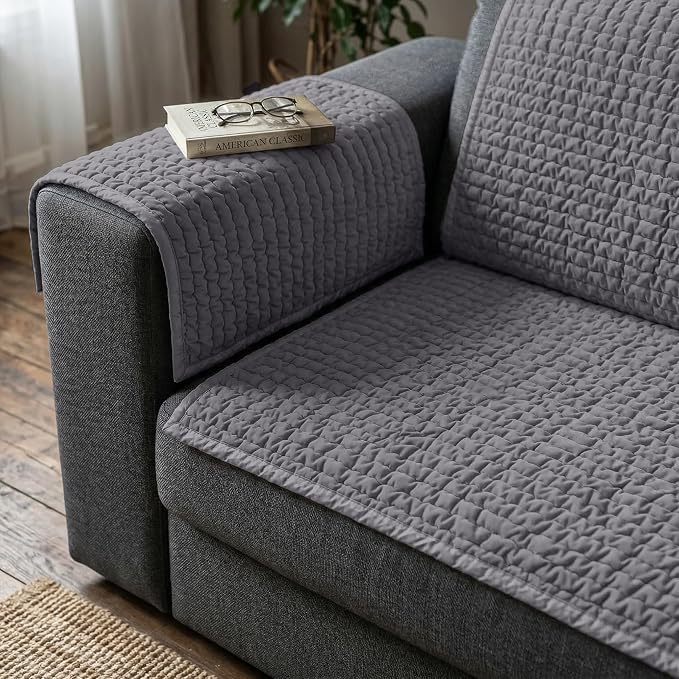 PAULATO BY GA.I.CO. Waterproof Blanket – 24x86” Changing Absorbent Pad for Incontinence – Machine Washable Stain-Resistant Protector for Couch Sofa or Bed – Reusable Waterproof Cover - Dark Grey - Image 7