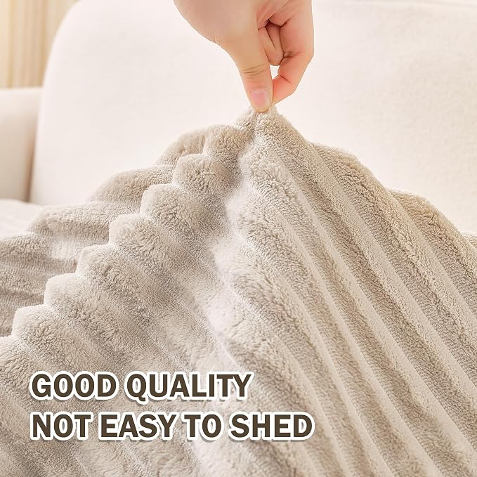 MEETSKY 100% Waterproof Sectional Couch Covers for Dogs, 2 Pieces Non Slip Couch Covers for Sofa L Shape, Washable Sofa Cover for 3 Cushion Couch,Dog Mat for Couch,Khaki,XXX-Large, 35"x70.9"+35"x82.7" - Image 4