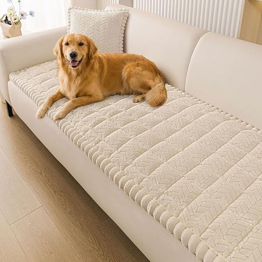 Smiry Couch Cover for Dogs, Non Slip Fuzzy Pet Sofa Covers Washable | Sofa Slipcovers for 3 Cushion Couch, Soft Thick Furniture Protector for Cats Dogs, Against Fur, Dirt, Scratch (27.6"x82.7") by Smiry