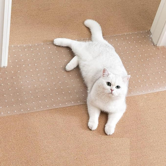Uross Carpet Protector for Pets - Cat Scratch Guard Mat, Anti Scratch Under Door Guard, Easy to Cut Plastic, 3.6FT by Uross
