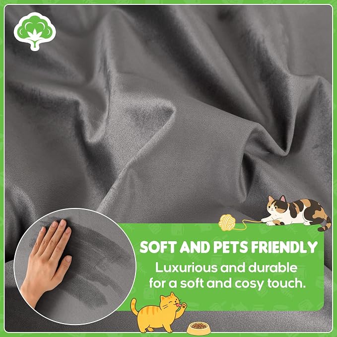 Loiion Cat Scratch Couch Cover Waterproof Sofa Cover 134"x91" | Pet-Friendly Couch Protector, Anti-Scratch & Non Slip Sofa Cover For Cats Dogs Kids, Machine Washable - Image 3