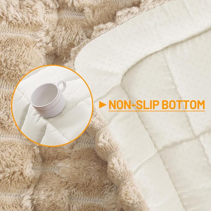 Smiry Non Slip Couch Covers for Dogs, Scratch Resistant Pet Sofa Protector | Machine Washable Soft Fuzzy Thick Furniture Cover for Sofa Loveseat Sectional Large Dogs, Khaki, 35.4" x 70.9" - Image 11
