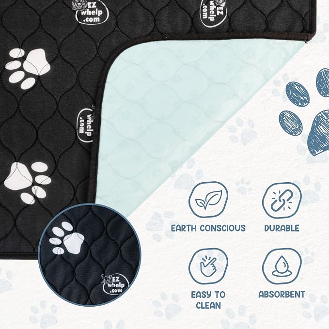 EZwhelp Pack of 2 Reusable Dog Pee Pad, Washable Slip-Resistant Waterproof Mat, 24x48 Inches - Image 4