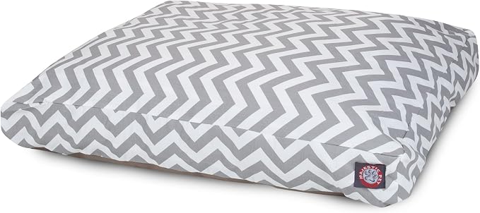 Majestic Pet Chevron Rectangle Dog Bed Washable – Non Slip Comfy Pet Bed – Crate Bed with Removable Washable Cover – Kennel Bed for Sleeping, Polyester Fiber, Small, Gray - Image 2