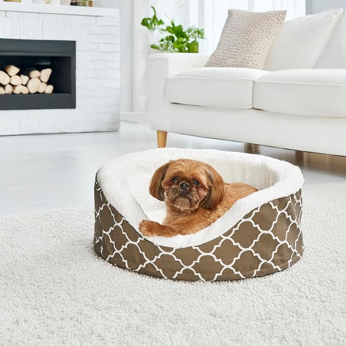 MidWest Homes for Pets Orthoperdic Egg-Crate Nesting Pet Bed w/ Teflon Fabric Protector, Small Brown - Image 2