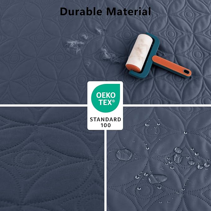 Waterproof Couch Cover for Dogs - Washable Pets Furniture Protector | TPU Leak-Proof Liner, Lightweight & Reversible, Fits Chair, Sofa, Bed, 30" x 30" , Blue/Cream - Image 6