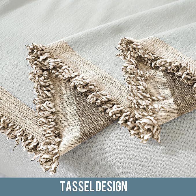 Couch Cover for Sofa, Boho Sofa Cover Washable Couch Cover for Dogs, Pet Sofa Cover for 3-Cushion Couches with Tassel Furniture Protector Cover,71" x 134",Khaki-Half-Round - Image 5