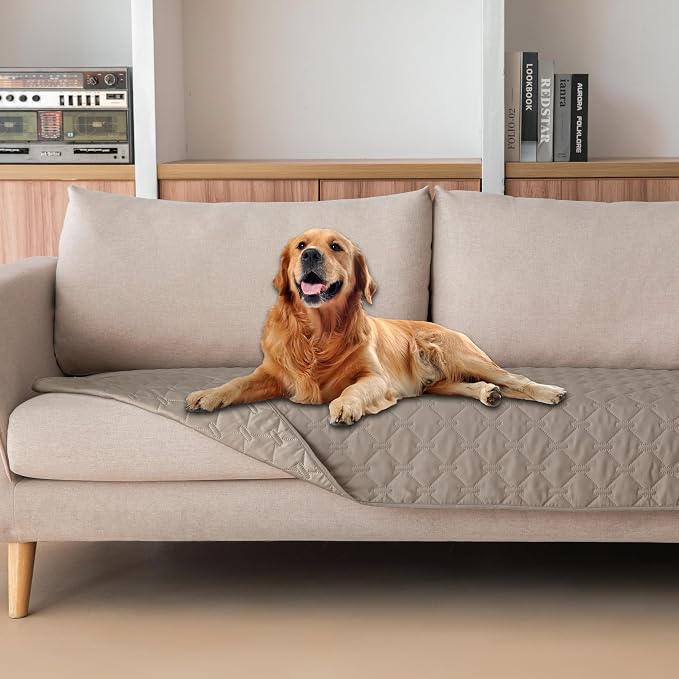 gogobunny 3X Stronger Waterproof Pet Blanket, Scratch Proof Furniture Protector for Dogs Cats, Reversible Cover 30x70 Inch, Dark Stone by gogobunny