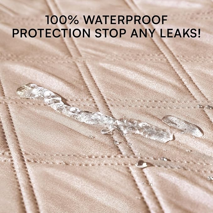 Luciphia Waterproof Couch Cover for Dogs, Non-Slip Pet Sofa Protector | Non-slip waterproof couch cover scratch-resistant machine washable protects sofa bed spills, Beige, 40" x 50" - Image 2