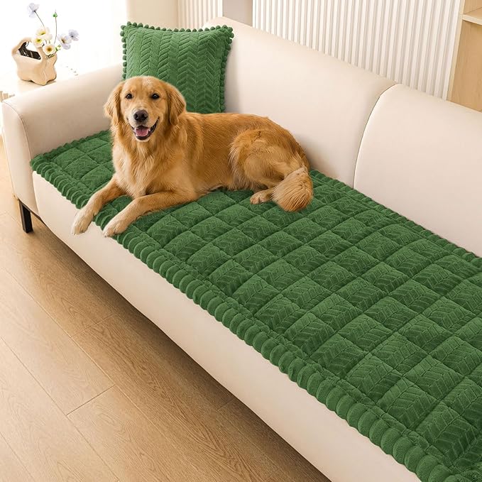 Smiry Couch Cover for Dogs, Non Slip Fuzzy Pet Sofa Covers Washable | Sofa Slipcovers for 2-3 Cushion Couch, Soft Thick Furniture Protector for Cats Dogs, Against Fur, Dirt, Scratch (27.6"x59") by Smiry