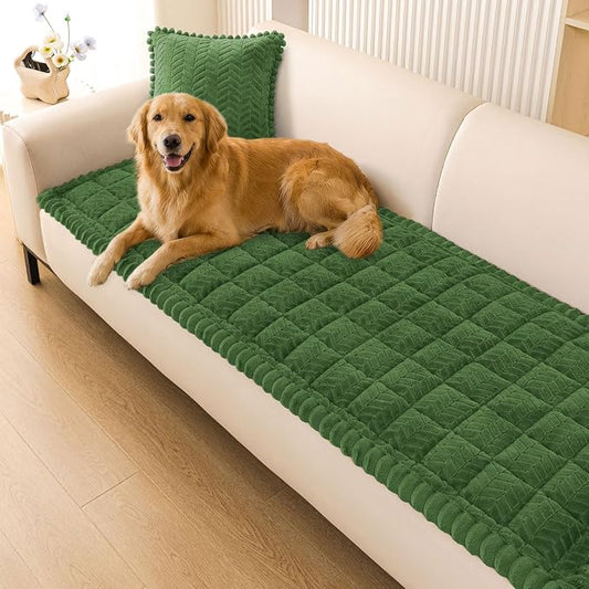 Smiry Couch Cover for Dogs, Non Slip Fuzzy Pet Sofa Covers Washable | Sofa Slipcovers for 3 Cushion Couch, Soft Thick Furniture Protector for Cats Dogs, Against Fur, Dirt, Scratch (27.6"x88") by Smiry