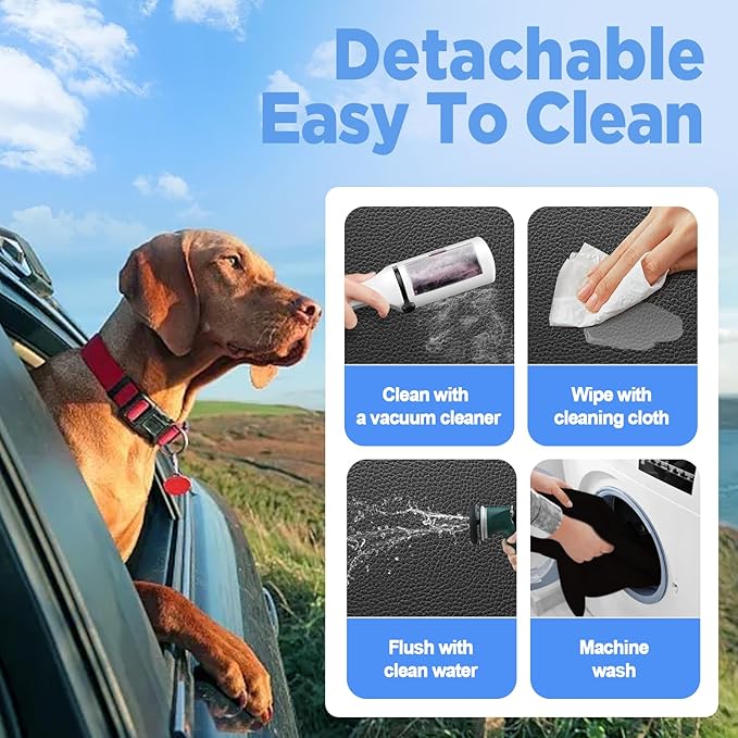 MYJAQI Back Seat Extender for Dogs, Hard Bottom Dog Truck Car Seat Cover | Anti-Scratch PU Leather, Non-Slip, 400lbs Supports & 60% Larger Space, Mesh Window, Easy Clean, Durable Dog Hommock for Truck - Image 6