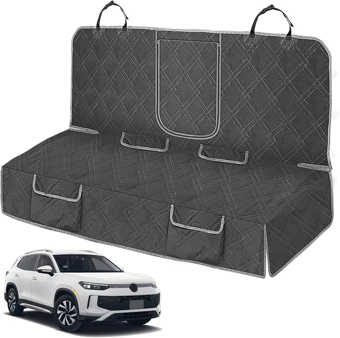 Dog Car Seat Cover for 2016-2026 Volkswagen Tiguan | Waterproof Pet Bench Seat Cover for Back Seat, 600D Heavy Duty Scratch Proof Nonslip Truck Seat Covers for Dogs by Kistrba