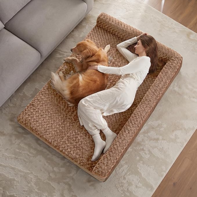 BFPETHOME Orthopedic XXL Dog Beds Large Sized Dog, Washable Dog Sofa Bed | Removable Cover, Waterproof Lining, Non-Slip Bottom, Large Pet Couch for Big Dogs, Cozy Shared Sleeping Dog Bed for Indoor - Image 5