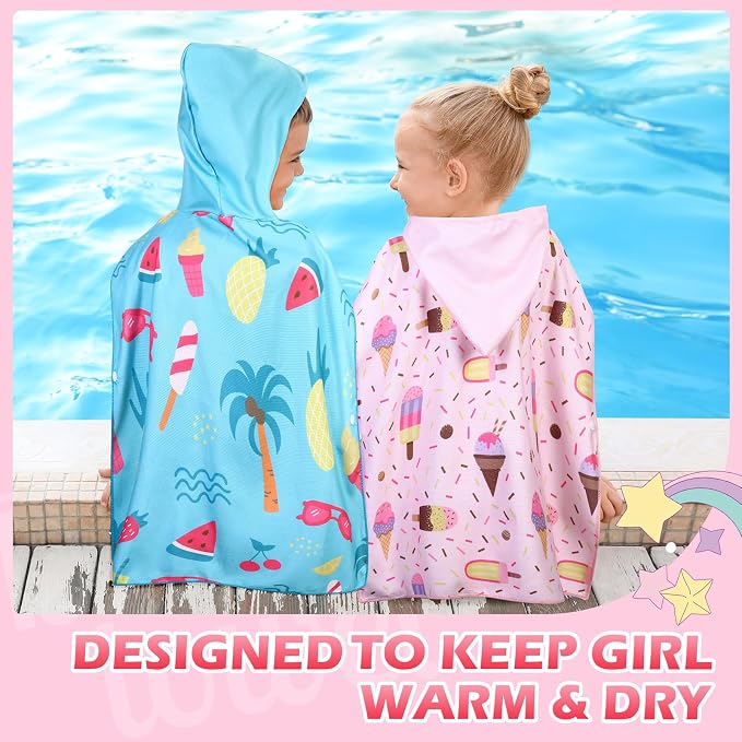 Oudain 6 Pcs Kids Hooded Towel Kids Bath Towels with Hood Microfiber Baby Pool Beach Towel for Boy Girls Toddler(47 x 24 Inch,Stylish Style) - Image 3