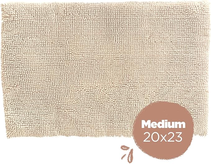 Soggy Doggy Crate Mate Dog Crate Pad, Beige, Medium 20x30 | Reversible chenille pad; absorbs 7x its weight; fits wire, plastic crates & cars; puppy to senior dog; quick-dry - Image 4
