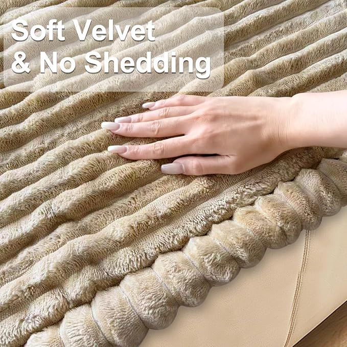 NAISI Pet Couch Covers for Sofa with Thick Filling and Non-Slip Bottom Sectional Sofa Covers Washable Friendly for Pets(1pc/27.5"x 27.5",Camel) - Image 4