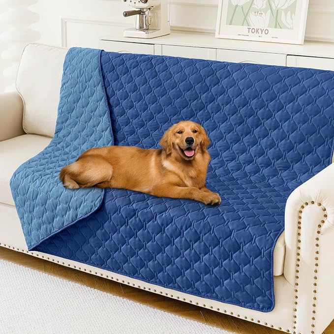Smiry Waterproof Dog Bed Cover Blanket, Reversible Pet Blanket | Soft Reversible, Washable Leakproof Cats Dogs Couch Cover for Sofa, Couch, Furniture (52x82 Inch) by Smiry