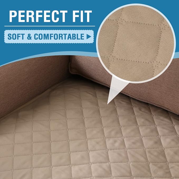 H.VERSAILTEX Couch Cover for Dogs Washable 100% Waterproof Sofa Cushion Cover Dog Bed Cover Non-Slip Pet Blanket for Sofa Cushion Protector, 35" x 82", Khaki - Image 7