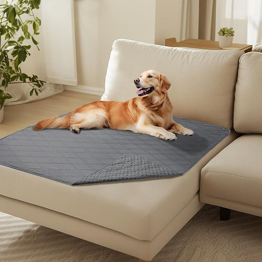 Luciphia Waterproof Couch Cover for Dogs, Non-Slip Pet Sofa Protector | Non-slip waterproof couch cover scratch-resistant machine washable protects sofa bed, Light Grey, 40" x 50" by luciphia