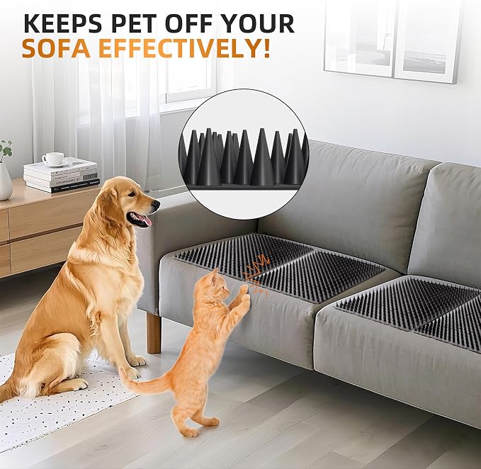 10 Pack Scat Mats for Dogs – Heavy Duty Solid PP Pet Deterrent Mats to Keep Dogs Off Couch & Furniture – Durable for Indoor & Outdoor Use - Image 7