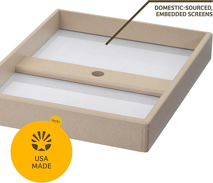 Birds Choice Pole Mount Seed Catcher Platform Feeder | Medium, Taupe | Recycled Plastic with 2 Removable Seed Trays, Catches Fallen Seed to Reduce Waste, Easy to Clean - Image 13