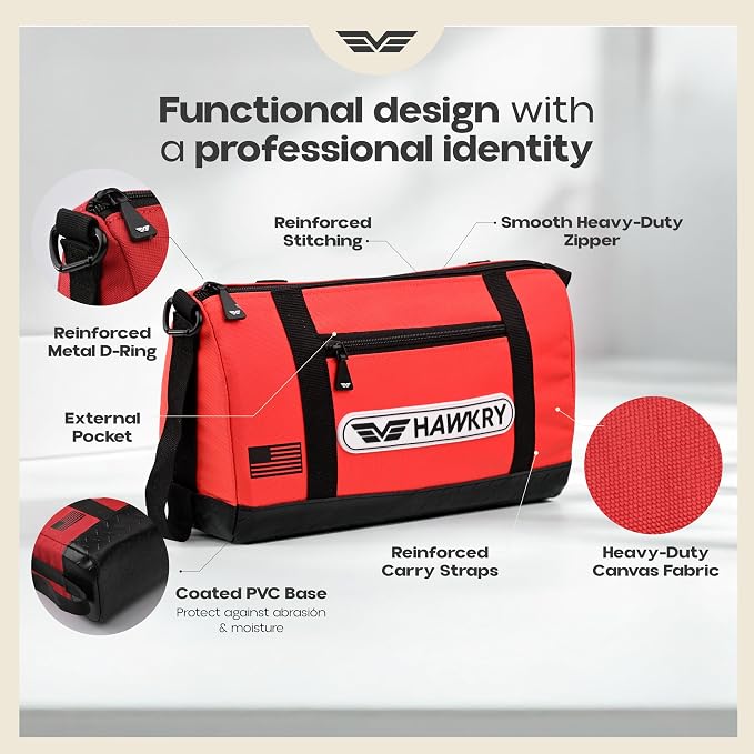 HAWKRY Oxford Waterproof Tool Bag – Small Tool Bag and Tool Pouch, Fishing Bag, Travel Pouch, Compact, Durable Small Travel Bag, Multipurpose Tool Bags for Men for Work, Fishing and Travel - Image 3