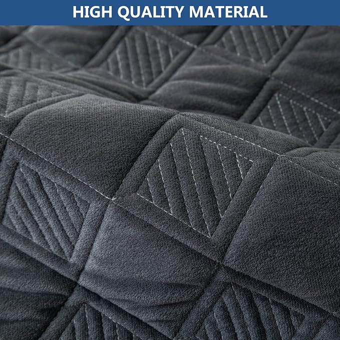 Eismodra Sectional Couch Covers,L Shape Sofa Slipcover Furniture Protector for Dogs Cats Pet Chaise Lounge 3 Cushion Couch Loveseat,Dark Gray 43 x 63 inches (Only 1 Piece) - Image 3