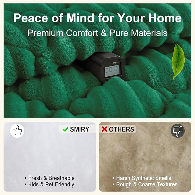 Smiry Couch Cover for Dogs Washable, Non Slip Fuzzy Pet Sofa Protector | Soft Thick Furniture Cover for Sofa, Loveseat and Sectional, Scratch & Pet Hair Resistant (Emerald Green, 27.6" x 70.9") - Image 4