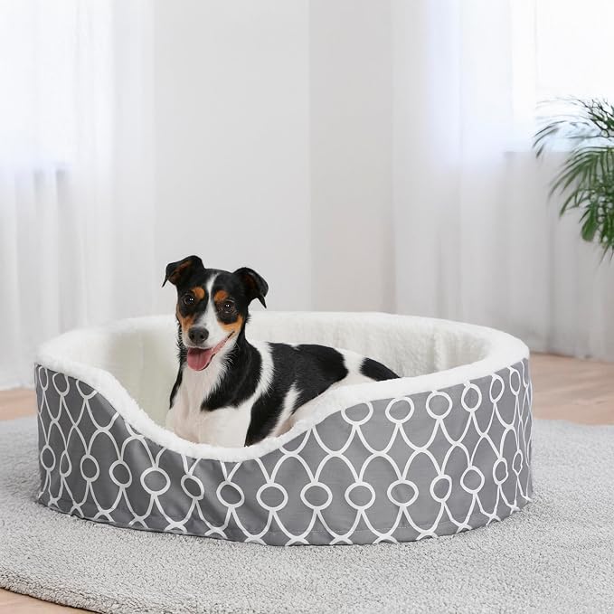 MidWest Homes for Pets Orthoperdic Egg-Crate Nesting Pet Bed w/ Teflon Fabric Protector, Medium Gray - Image 2