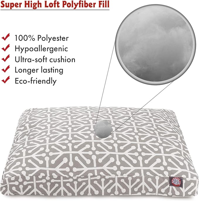 Gray Aruba Large Rectangle Indoor Outdoor Pet Dog Bed With Removable Washable Cover By Majestic Pet Products - Image 2