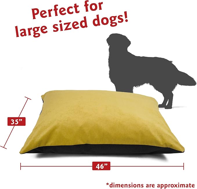 Majestic Pet Villa Apple Large Rectangle Comfy Dog Crate Bed - Washable, Non Slip, Super Value Pillow - Dog Kennel Bed for Sleeping - Large Breed, 46 x 35 Inch - Image 2
