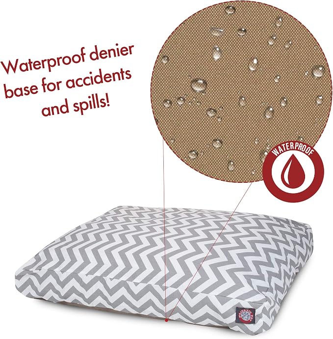 Majestic Pet Chevron Rectangle Dog Bed Washable – Non Slip Comfy Pet Bed – Crate Bed with Removable Washable Cover – Kennel Bed for Sleeping, Polyester Fiber, Large, Gray - Image 4