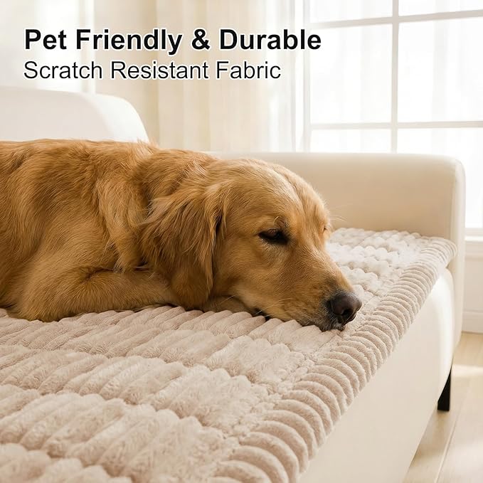 Smiry Couch Cover for Dogs, Non Slip Washable Sofa Protector for Pets | Soft Furniture Cover for Leather & Fabric Couches, Cozy Protect Against Fur, Dirt & Messes, Pet Friendly, 27.6"x70.9" - Image 3