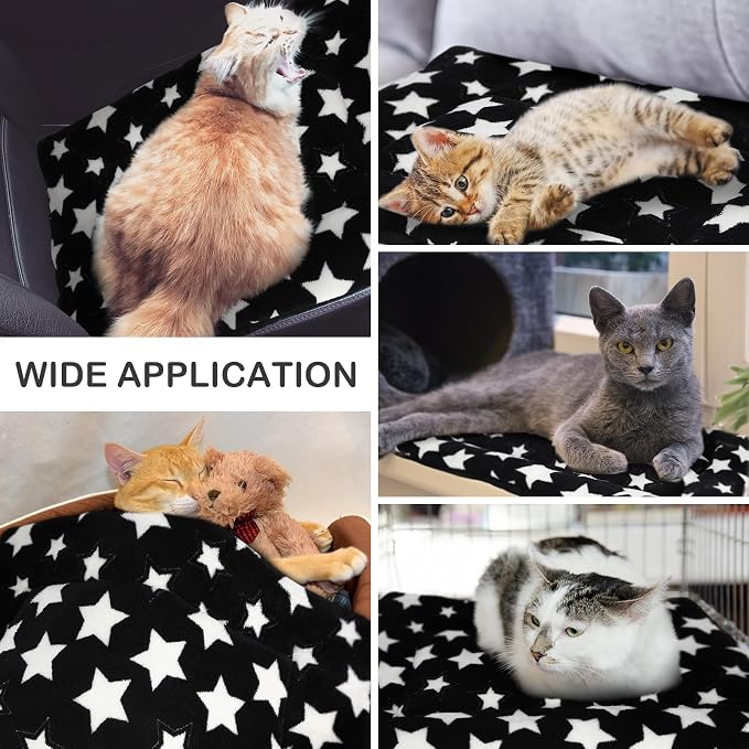 VitalCozy 4 Pcs Dog Crate Pads, Ultra Soft Warm Washable Anti-Slip Kennel Bed Mat for Pets, Reversible, Replaceable, Cage Liner for Small Medium Large Dogs and Cats(18 x 24 x 1.6 Inch,Star,Black) - Image 4