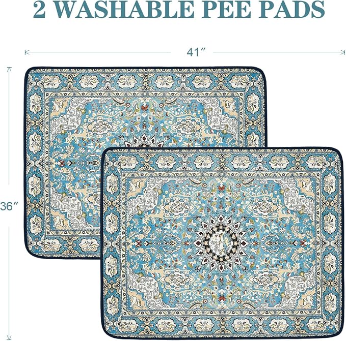 Qeils Washable Pee Pads for Dogs, Reusable Puppy Pads 36"x 41" 2 Pack | Leak-Proof, Super Absorbent Potty Training Pads With Non-Slip Backing For Crates, Floor, Playpen, Whelping & Furniture - Image 5