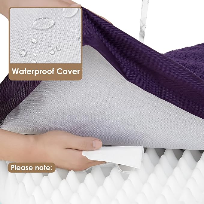 EHEYCIGA Orthopedic Dog Bed Extra Large with Removable Washable Cover, 41IN | Egg Crate Foam Support, Durable Oxford fabric, Non-Slip Bottom, Machine Washable, Soft Waterproof Plush Pet Bed Mat For Crate - Image 5