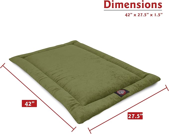 Majestic Pet Dog Crate Mat - Machine Washable Soft Plush Pet Bed Pad for Crates & Kennels | USA Crafted | 42"x26" Villa Fern - Image 2
