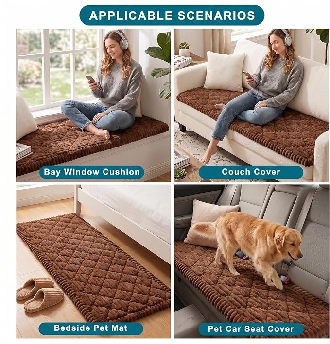 NILUOH Couch Cover for Dogs Washable, Non Slip Furniture Protector for Pet | Suitable for Leather & Fabric Couch, Prevents Pet Hair, Scratches & Stains, Pet Friendly, 27.6"x70.9" - Image 7