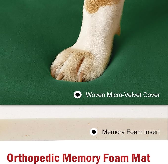 Majestic Pet Orthopedic Memory Foam Dog Crate Mat - Plush Pet Bed Pad for Crates & Kennels | USA Crafted | 24"x18" Villa Marine - Image 5