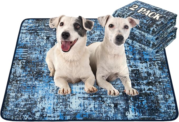 Qeils Washable Pee Pads for Dogs, Reusable Puppy Pads 36"x 41" 2 Pack | Leak-Proof, Super Absorbent Potty Training Pads With Non-Slip Backing For Crates, Floor, Playpen, Whelping & Furniture by Qeils